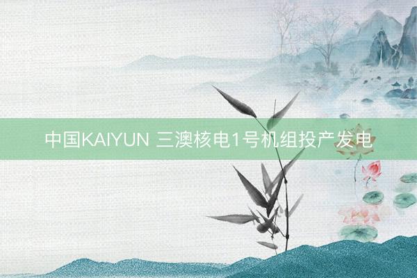 中国KAIYUN 三澳核电1号机组投产发电