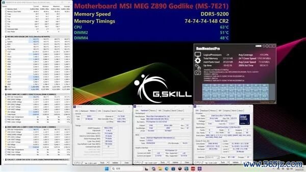 4-DIMM主板初次破裂！芝奇DDR5内存跑出9200MT/s：仅1.1V电压