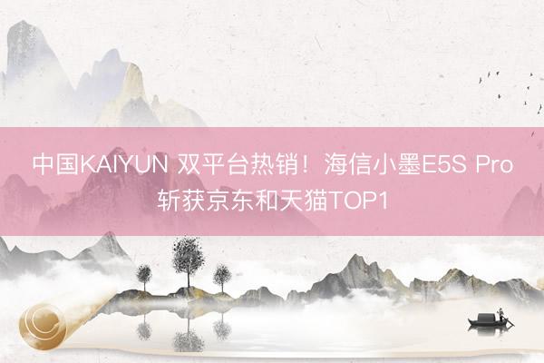中国KAIYUN 双平台热销！海信小墨E5S Pro斩获京东和天猫TOP1